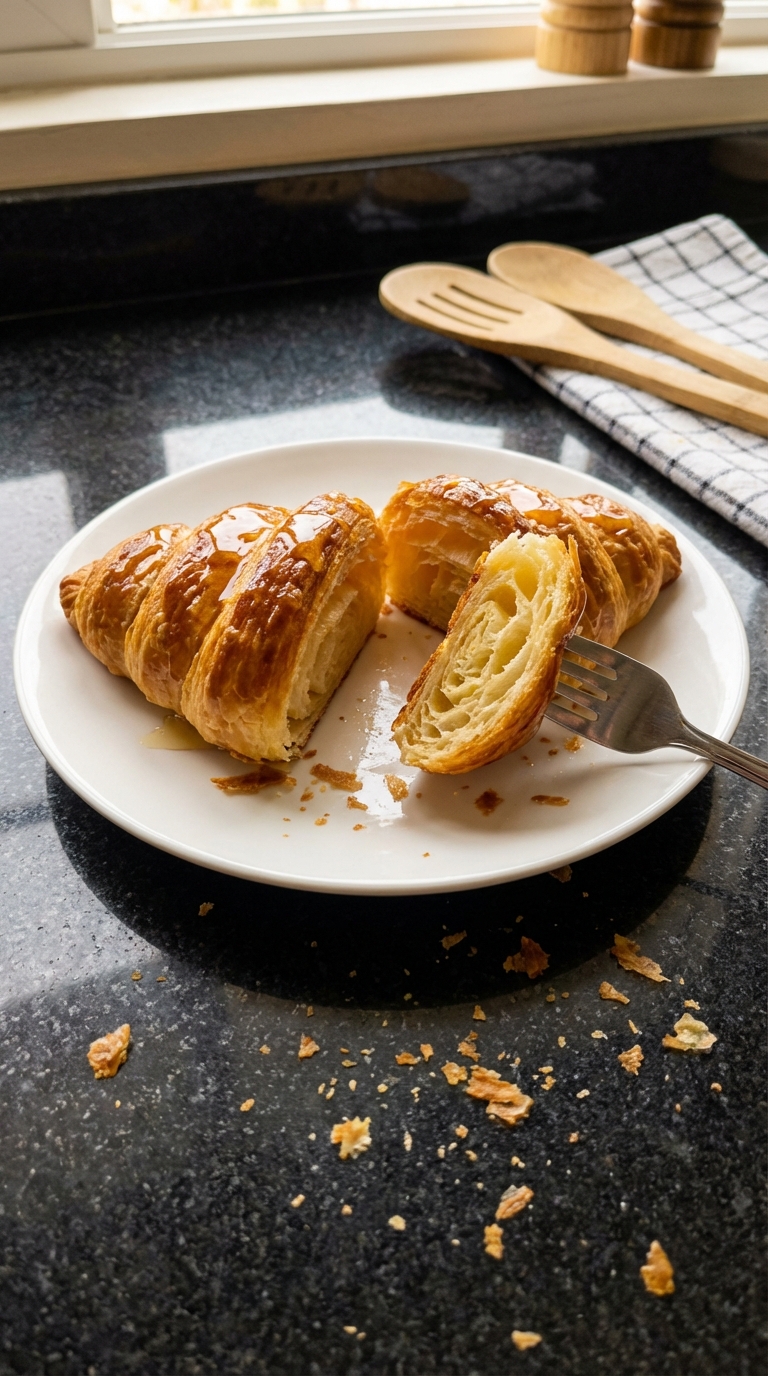 Crispy Croissant with Lemon Honey