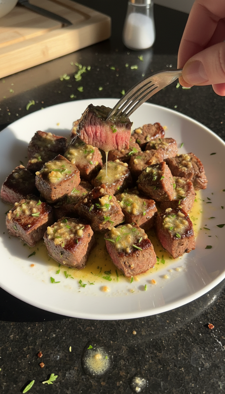 Herbed Butter Filet Mignon Bites