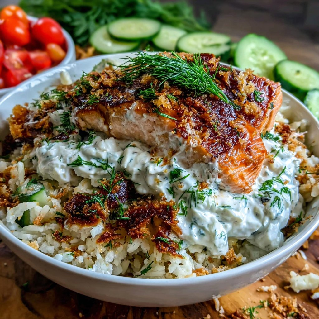 Tzatziki Salmon Bowl Prep