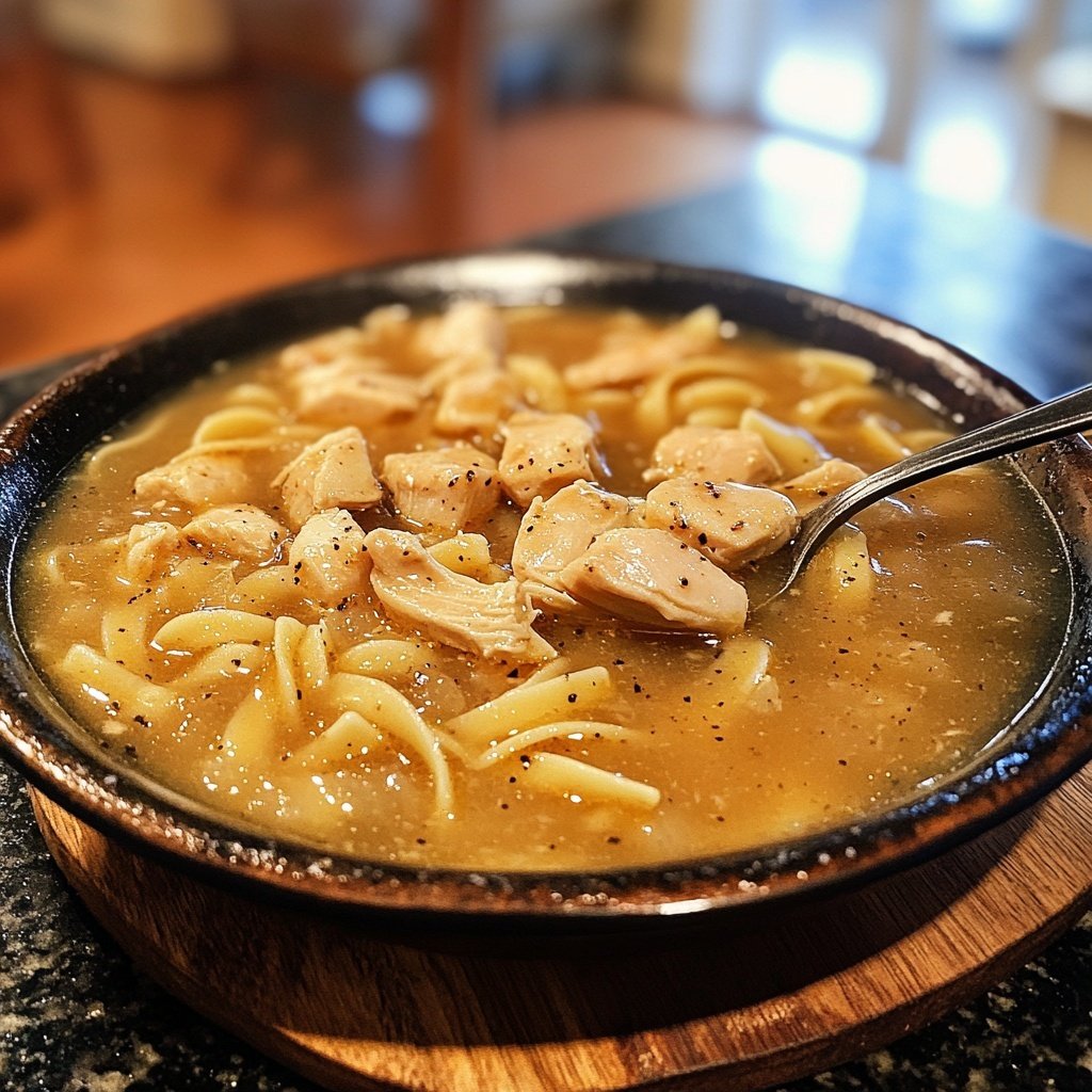 Classic Ginger Garlic Chicken Noodle Soup