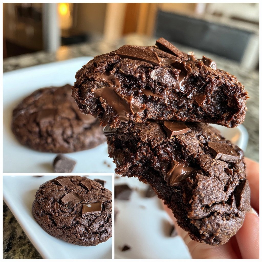 Double Chocolate Chip Fudge Cookies​