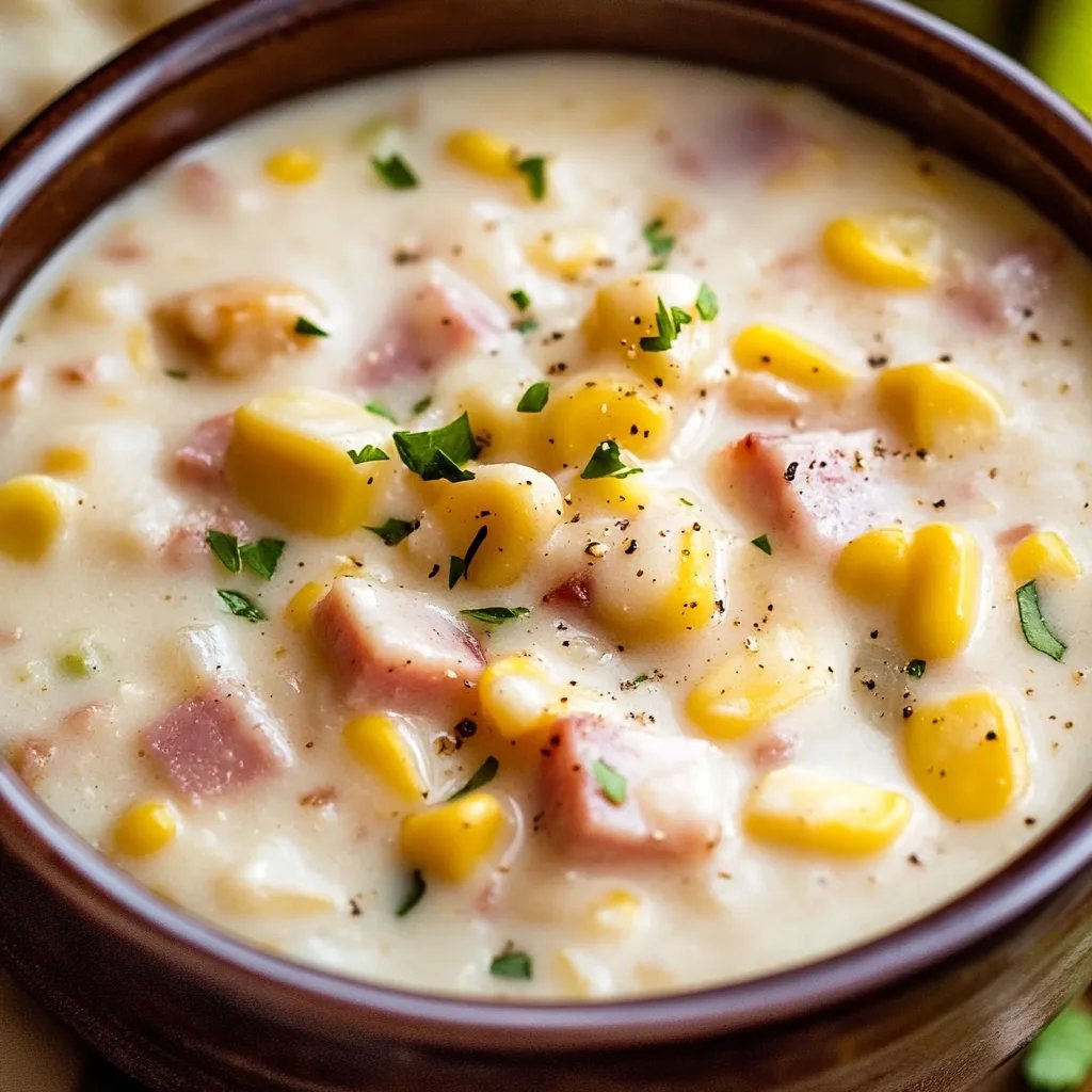 Creamy Ham and Corn Chowder