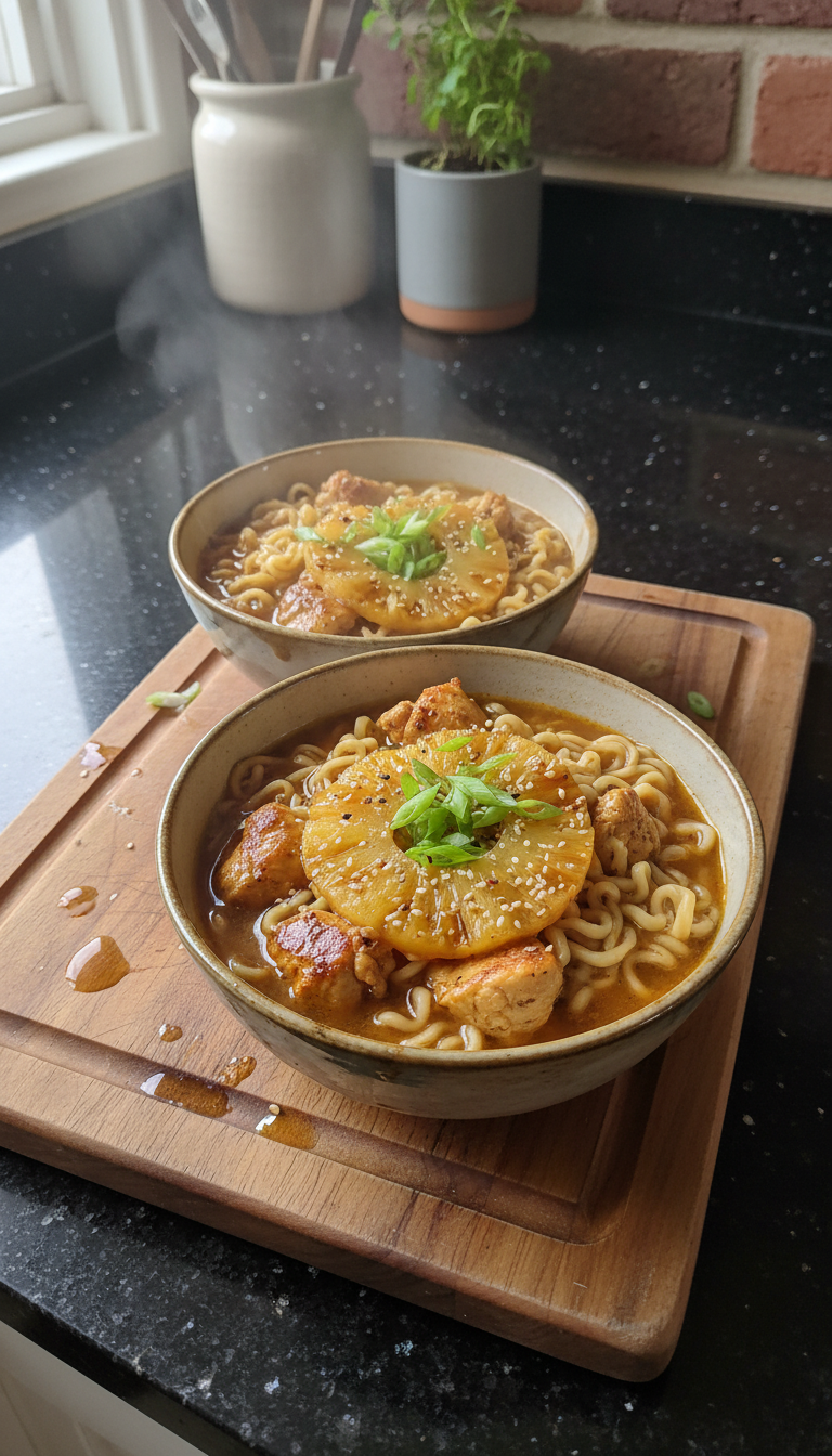 Pineapple Chicken Ramen Bowls