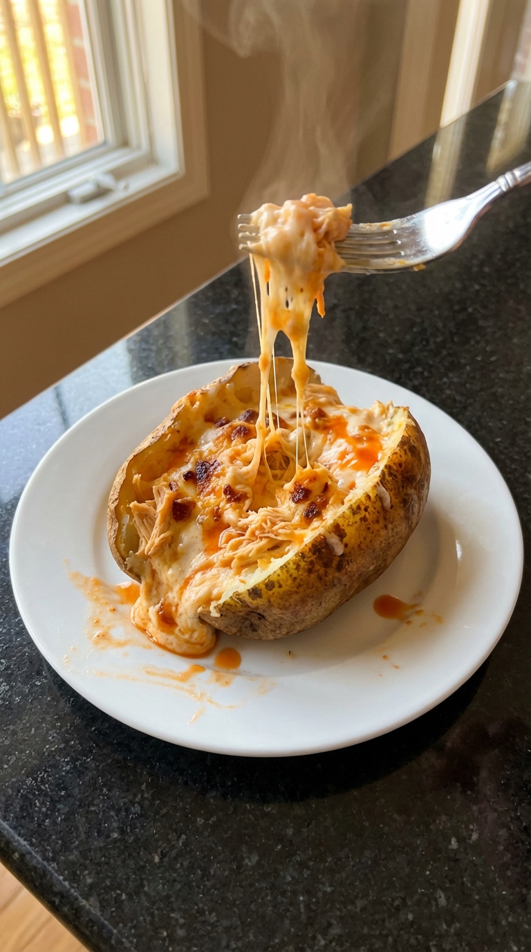 Buffalo Chicken Dip Potatoes