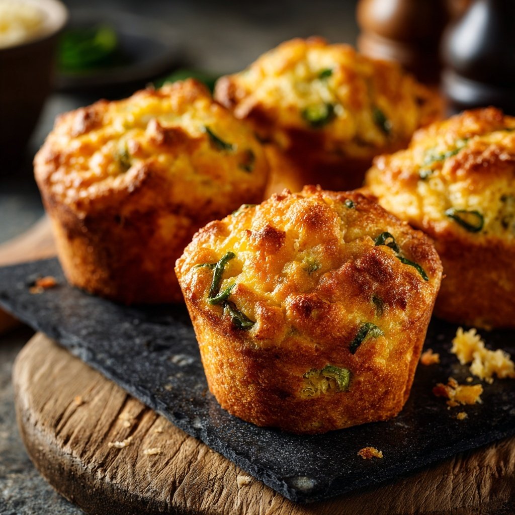 Savory Jalapeño Cheese Muffins