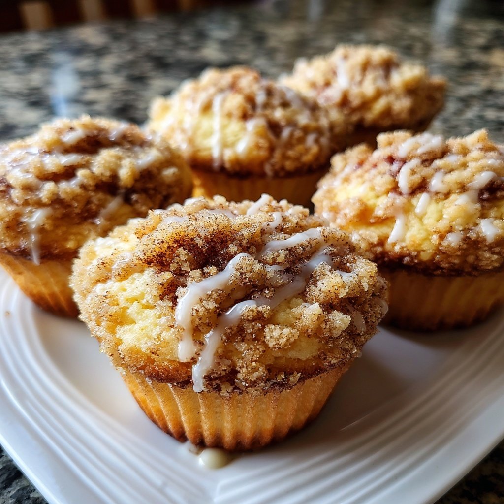 Cinnamon Swirl Breakfast Muffins with Streusel​