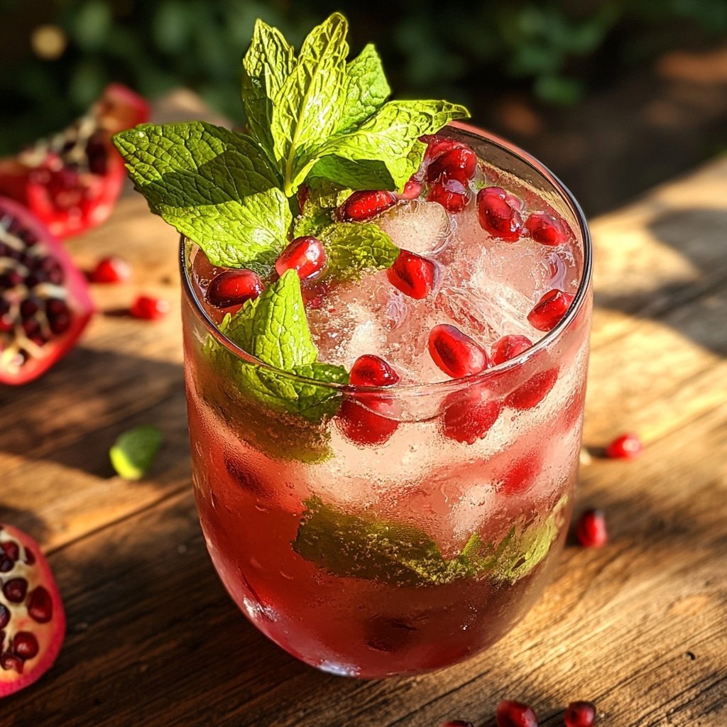 Festive Winter Pomegranate Mojito