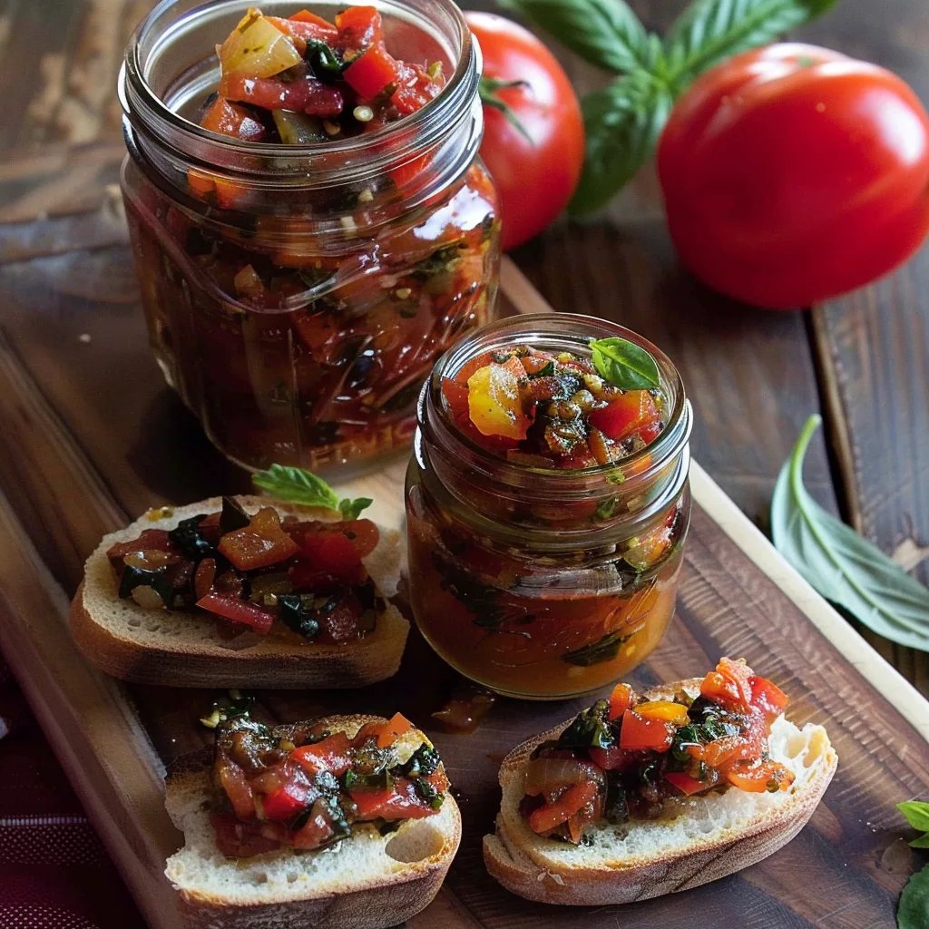 Bruschetta in a Jar Canning Recipe