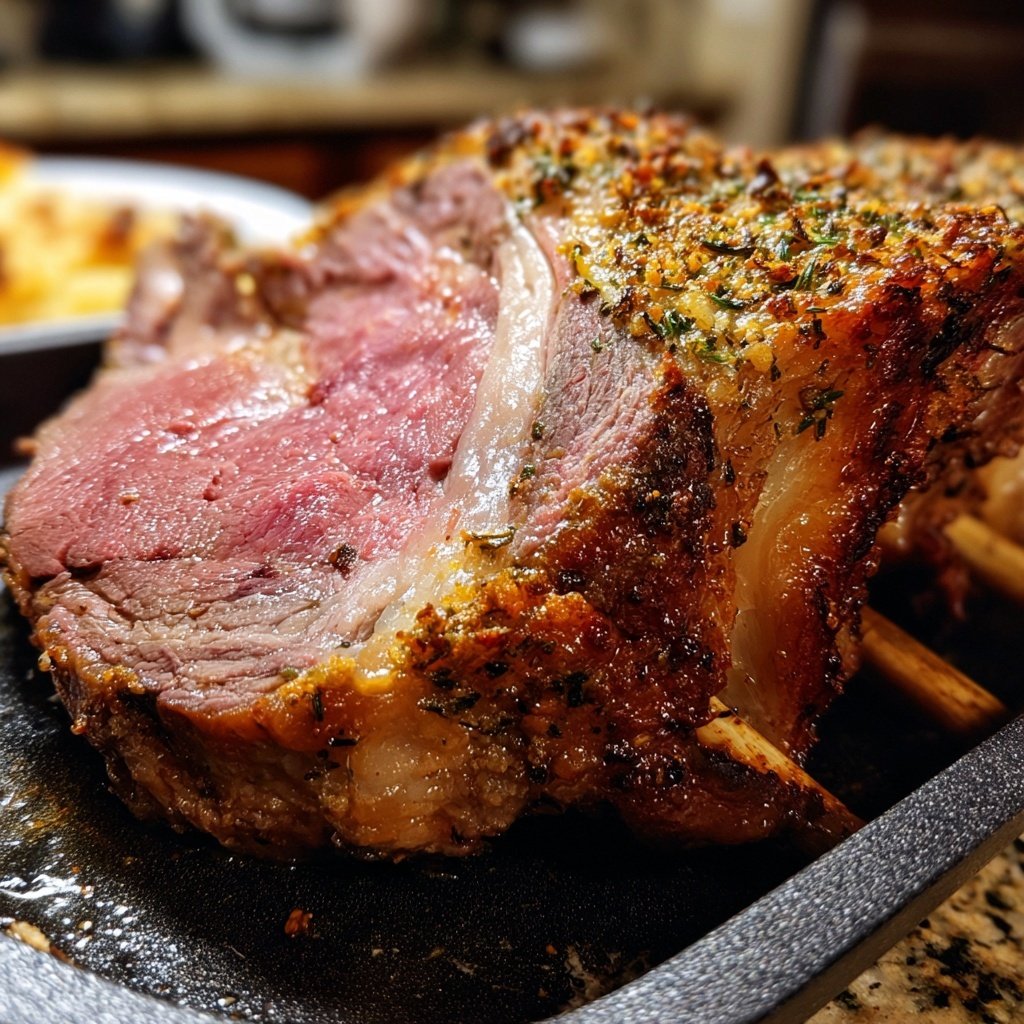 Prime Rib with Garlic Herb Crust