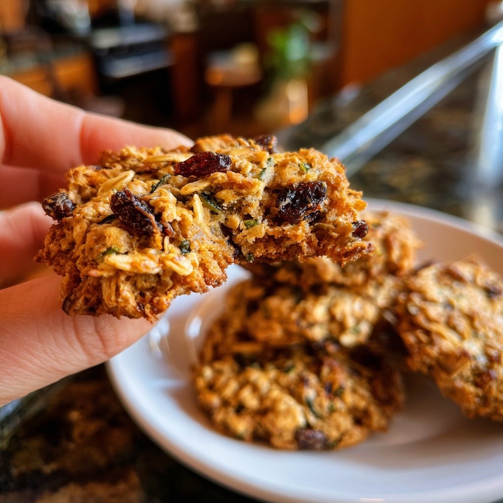 Zucchini Oatmeal Raisin Cookies