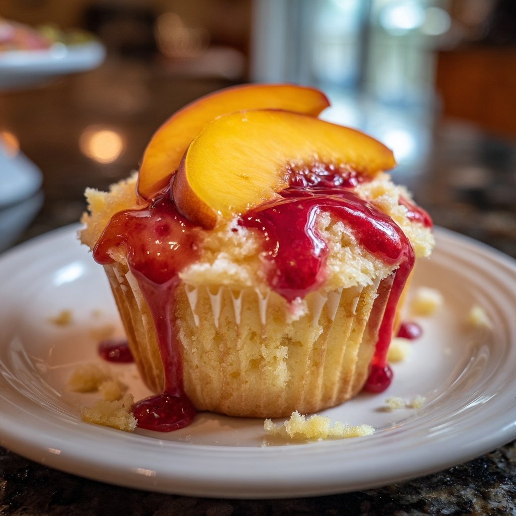 Peach Melba Cupcake Creation