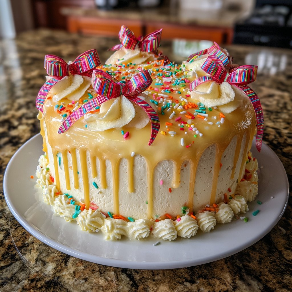 Birthday Cake with Bows