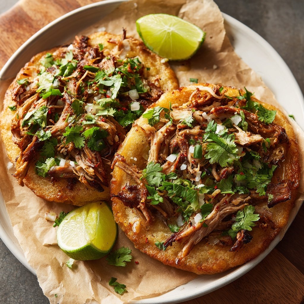 Classic Pork Carnitas Tostadas