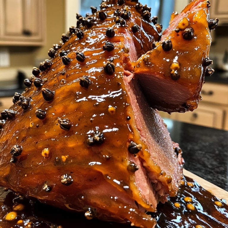 Glazed Ham with Cloves​
