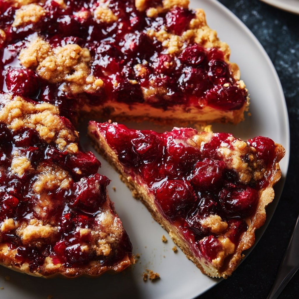 Cranberry Orange Tart with Glaze