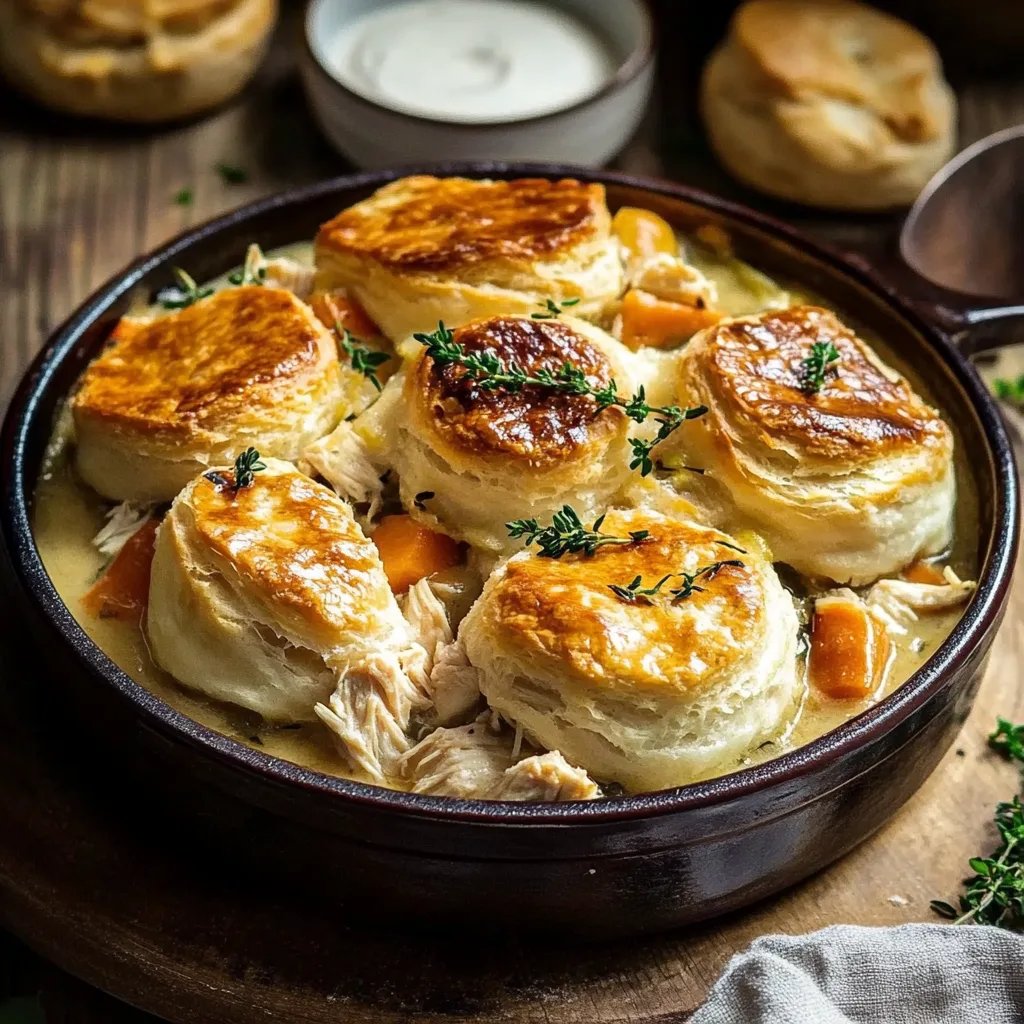 Easy Chicken Pot Pie With Biscuits