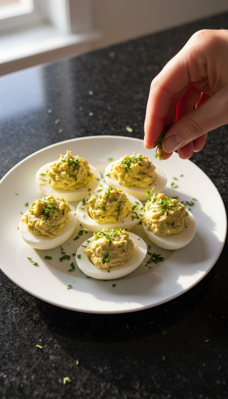 Tarragon Aioli Deviled Eggs
