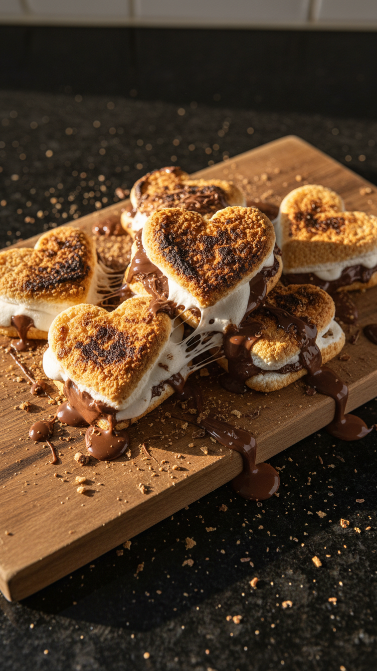 Heart-Shaped S'more Treats