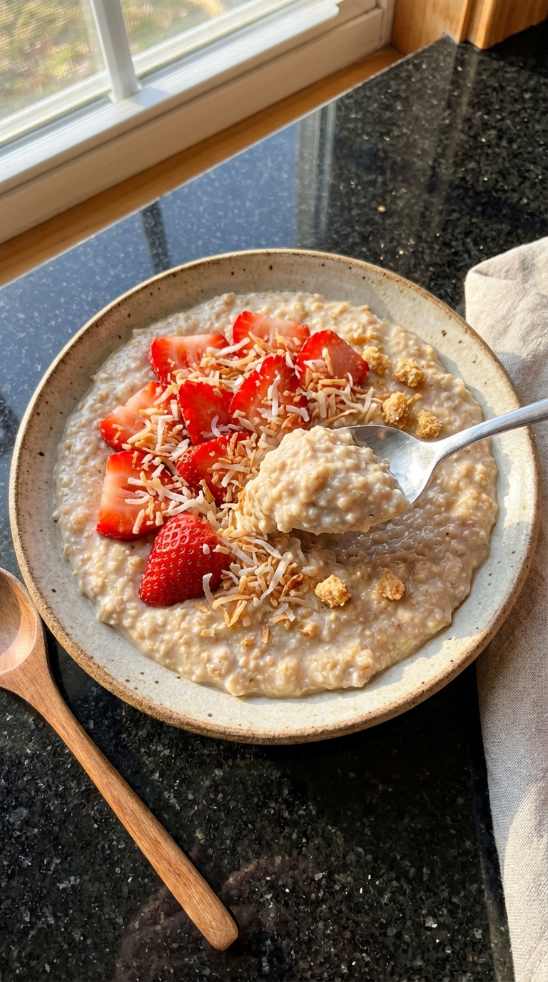 Tropical Strawberry Coconut Oats